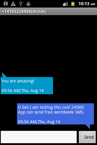 تحميل لإرسال رسائل نصية مجانية دولية لأي هاتف 24sms 1 2 9 لـ Android