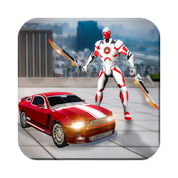 السيف المزدوج بطل الروبوت تحويل 3D