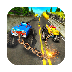 متسلسل الوحش شاحنة المنافسين المنحدر سباق المثيرة