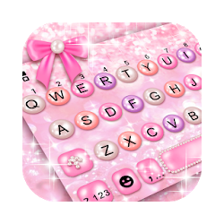 ثيم لوحة المفاتيح Girly Pink Pearl