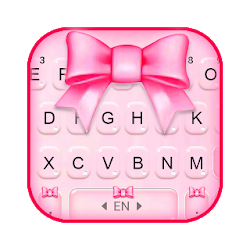 ثيم لوحة المفاتيح Pink Girly Bow