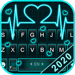 ثيم لوحة المفاتيح Neon Heart Love