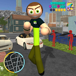 Ben Stickman Rope Hero Gangsters Miami City