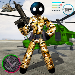 Army Stickman US Rope Hero counter Gangstar
