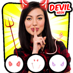Neon Devil Horns Photo Editor