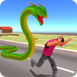 Angry Anaconda Snake Rampage City Attack