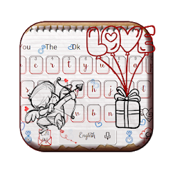 رسالة حب لوحة المفاتيح