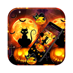 موضوع هالوين القطة السوداء