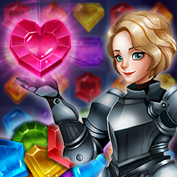 لعبة Magical Jewels of Kingdom Knights Match 3 Puzzle