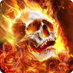 لهب الجمجمة خلفيات HD 4K - مجاني