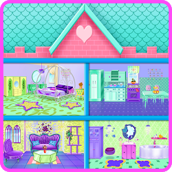 لعبة Princess  Mermaid Doll House Decorating