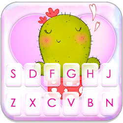 ثيم لوحة المفاتيح Shy Cactus Love