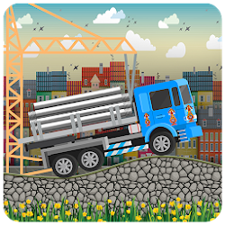 لعبة البضائع البسيطة سائق الشاحنة هيل تسلق الشاحنة 2D