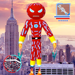 Grand Neon Iron Stickman Rope Hero