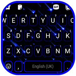 خلفية الكيبورد Blue Stars Live