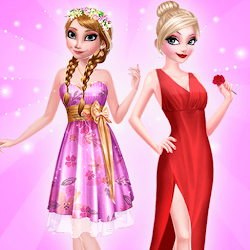 لعبة Sisters Red Dressup Makeup