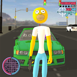 Simon Flying Stickman Rope Hero Crime City