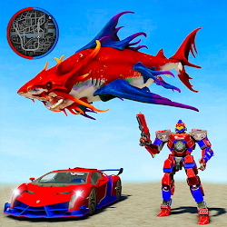 Robot Shark Attack - Transform Robot Shark Games