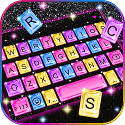 خلفية الكيبورد Black Crystal Color