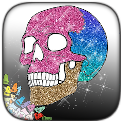 صفحات تلوين بريق الجمجمة