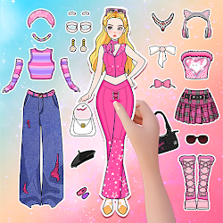 لعبة Paper Doll Diary Dress Up DIY