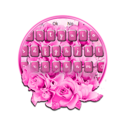 Pink Flowers Keyboard Theme