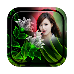 Neon Flower Photo Frame