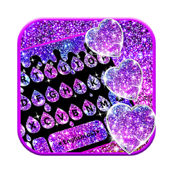 ثيم لوحة المفاتيح Galaxy Drop Heart