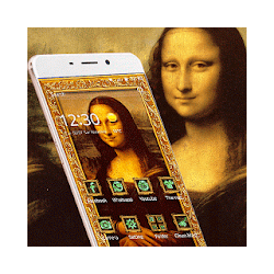 mona lisa theme painting smile